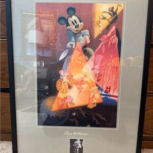 Disney Art Print with Mickey Mouse - limited edition 100 yrs of Walt